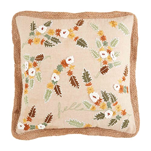 Mud Pie Fall Floral Pillow, 12" x 6", Hello