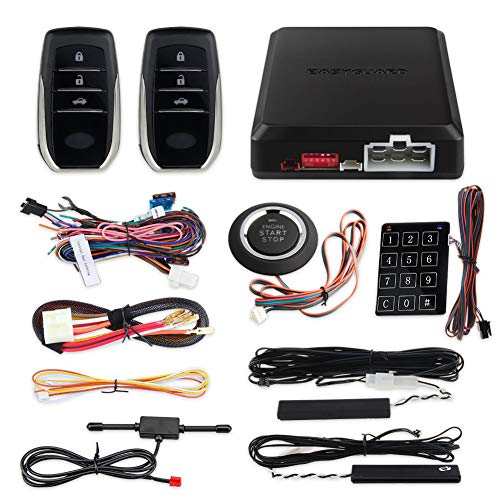 EASYGUARD EC002-T2 PKE car Alarm System keyless Entry auto Start Starter Push Start Button Password keypad Rolling Code