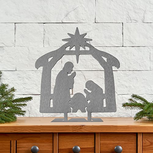 ROCC RUSTED ORANGE CRAFTWORKS CO. 9" Nativity Silhouette - 4 Styles (Shining Star) Holy Family Nativity Scene-Silhouette Nativity-Nasimiento De Navidad-Christmas Christian Birth of Jesus Scene