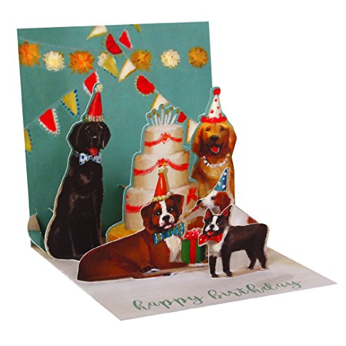 Up With Paper 3D Pop Up Birthday card - DOGS and CAKE