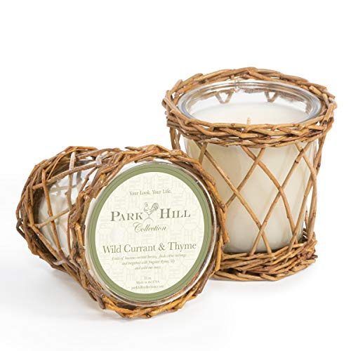Park Hill Collection ENP10023 Willow Candle, 12 oz (Wild Currant and Thyme Tonic)