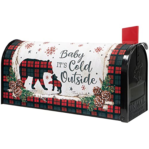 Carson Home Accents Baby It's Cold Outside Mailbox Cover, 20-inch Height, Christmas