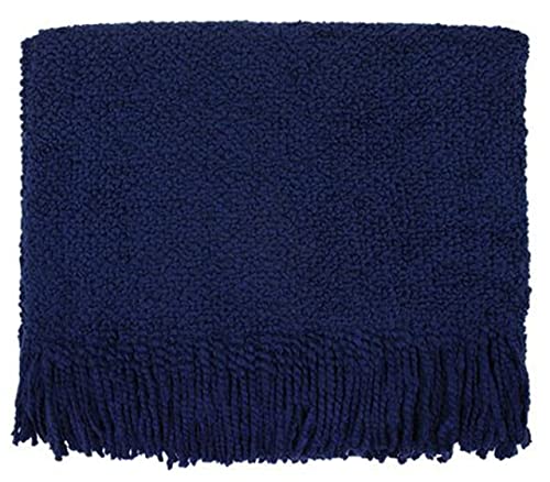 Bedford Cottage Kennebunk Home Campbell Midnight Blue Throw Blanket