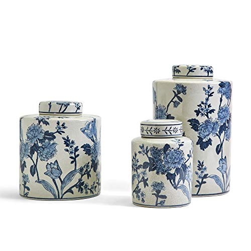 Two's Company Japanese Blossom Set of 3 Tea Jars