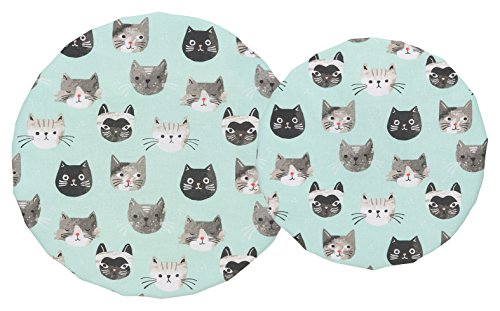 Now Designs, Cats Meow Bowl Covers, Set of 2, 2 CT