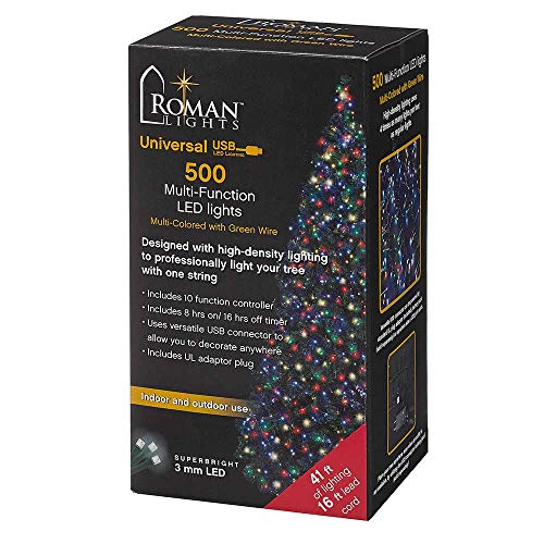 Roman 500LUSB MULTICOLOR LED GREEN CORD 10 FUNCTION 8/16 TIMER