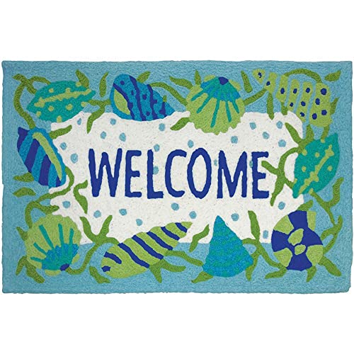 Home Comfort Jellybean Indoor/Outdoor Decorative Beach Welcome Accent Rug - 20" X 30"