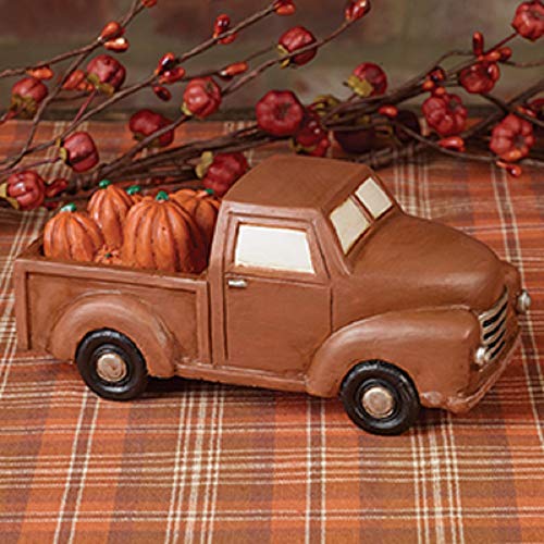 The Country House Collection 30413 Truck with Pumpkins, 6-inch Length, Brown