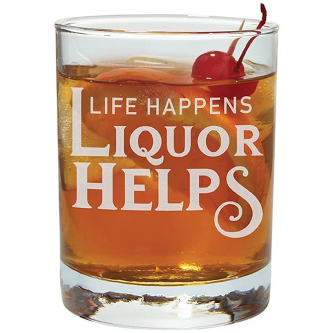 Carson Home Liquor Helps Rocks Glass, 4.25-inch Height, 12 oz