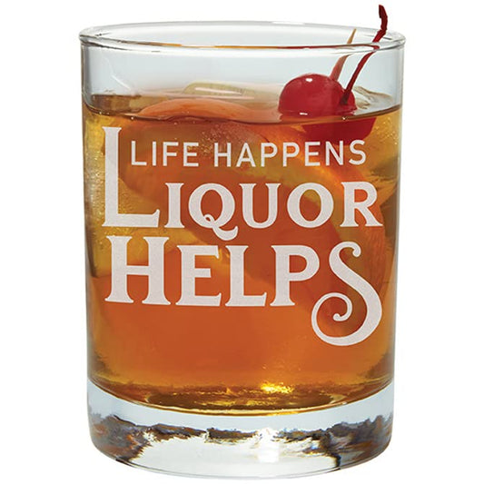 Carson Home Liquor Helps Rocks Glass, 4.25-inch Height, 12 oz
