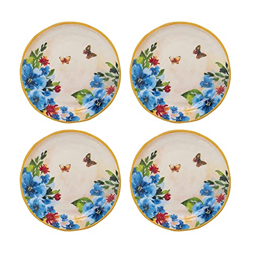 Supreme Housewares UPware 4-Piece Butterfly Melamine 6 Inch Serving Plates/Appetizer Plates/Dessert Plates