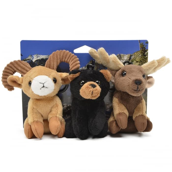 Unipak 1188RM Wildlife Trio Plush Rocky Mountain Key holder, Set of 3