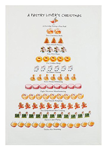 Peking Handicraft Mistletoe & Co. A Pastry Lover's Christmas Kitchen Towel, 18" x 26"