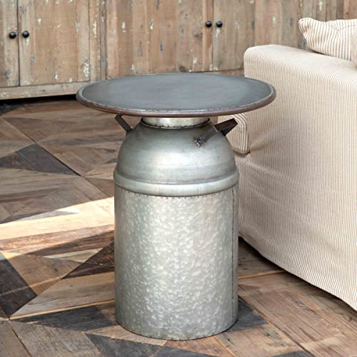 Park Hill Collection EFT90618 Metal Milk Can Table, 23.75-inch Height