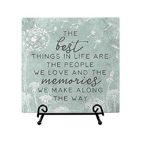 Carson 24145 Memories We Make Easel Plaque, 6-inch Square, Ceramic