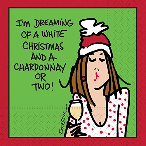 Design Design 624-10186 Christmas Cocktail Napkins, 9-inch Square (And A Chardonnay Or Two)