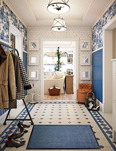 Floortex Doortex Advantagemat Indoor Entrance Mat, Rectangular, Blue, 36" x 60" (FR49150DCBLV)