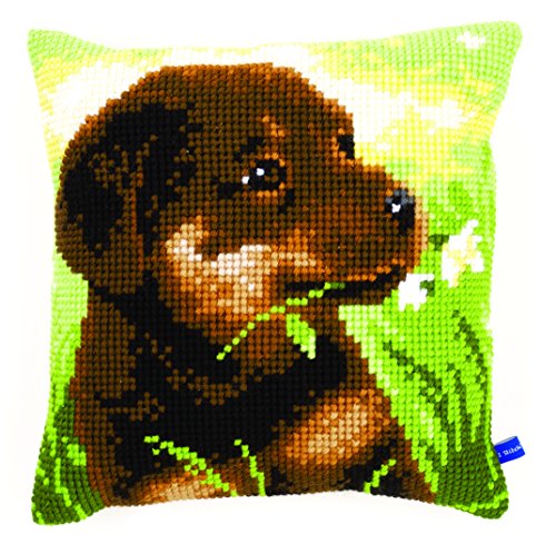 Vervaco Rottweiler Puppy Cushion Cross Stitch Kit, 16 x 16