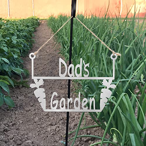 ROCC RUSTED ORANGE CRAFTWORKS CO. Garden Hanger's for Him (Dad's)-Garden Signs Decorative Outdoor-Garden Gifts for Men-Outdoor Signs-Gifts for Gardeners Men-Fathers Day Yard Sign-Gardening Signs