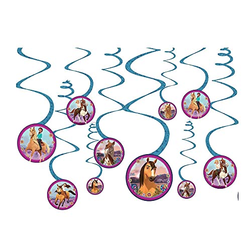 amscan Spirit Riding Free Hanging Swirl Decorations- 12 pcs.