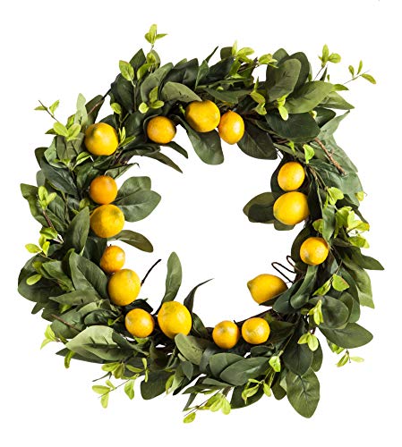 Evergreen New Creative Boutiful Lemon 24-inch Outdoor Safe Wreath