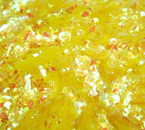 Meyer Imports Bright Yellow Iridescent Ice Glitter Flakes for Nail Art - Lightweight Holographic Polyester - 311-4355 - 1/2 oz (14 Grams)