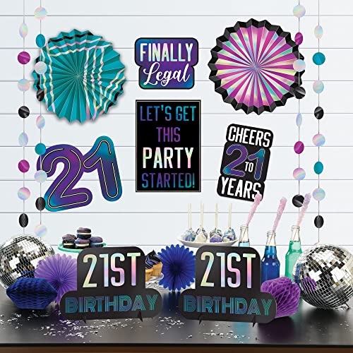 Amscan 12-Piece Finally 21 Room Decorating Kit | 1 Pack