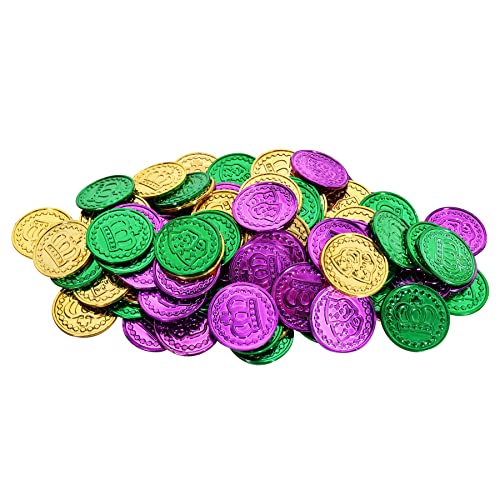 Beistle Mardi Gras Plastic Coins (asstd gold, green, purple) (100/Pkg)