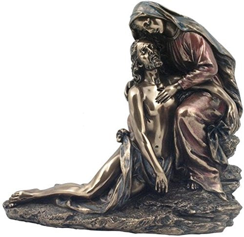 9.13 Inch Michelangelo's Pieta Cold Cast Bronze Material Figurine