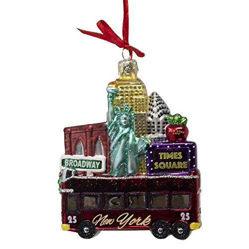 Kurt Adler 4.75-inch New York Cityscape Glass Ornament