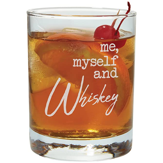 Carson Home Me Myself Whiskey Rocks Glass, 4.25-inch Height, 12 oz