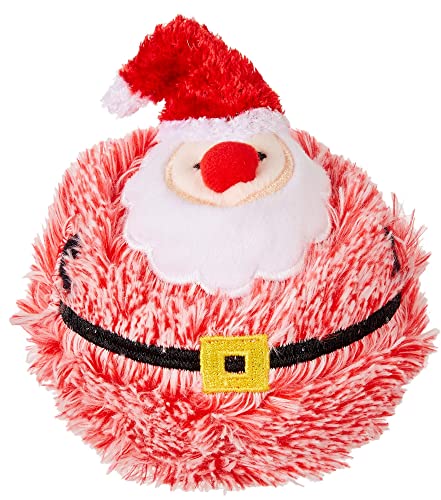 Pet Lou 19145 Christmas EZ Squeaky Santa Ball, 4-inches