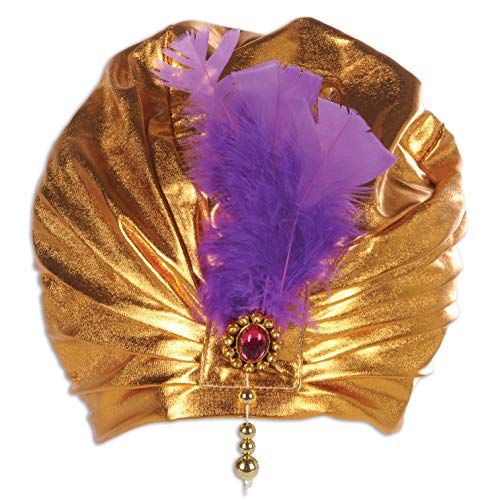 Beistle 60669 Sultan Hat, One Size, Gold