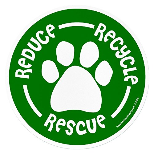 Imagine This Company D1963 Car and Rescue Decal (Reduce Recycle Rescue), 2 Pack