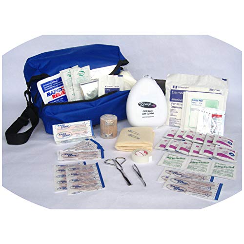 Kemp USA 13" Royal Blue and Black Guard Station Stuffed Medical Field Kit