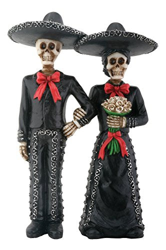 Pacific Trading YTC Mariachi Skeleton Couple Holding Hands