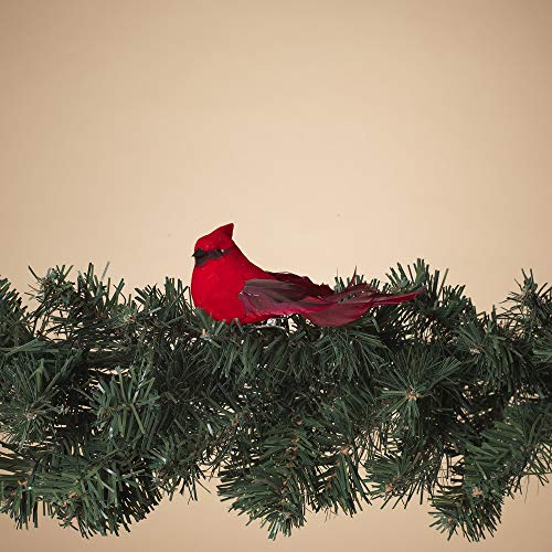 Gerson 2589240 Set of 6 Cardinal Clip Ornaments in PVC Box 4.5" L