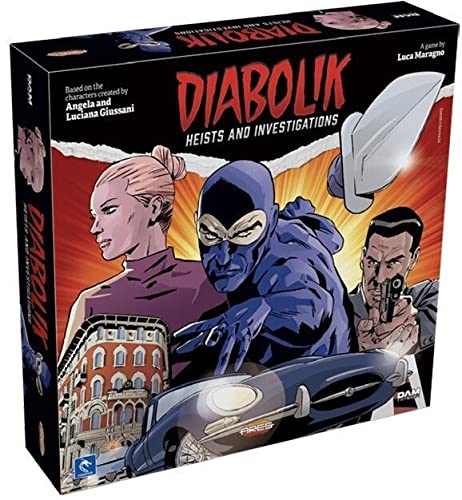 Ares Games Diabolik: Heists and Investigations  A Board Game by Ares Games 2-4 Players  Board Games for Family 30-60 Minutes of Gameplay  Games for Family Game Night  for Teens and Adults Ages 14+ - English