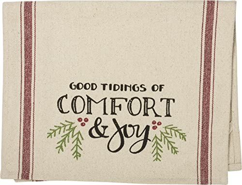Primitives by Kathy Good Tidings of Comfort and Joy Cotton Dish Towel