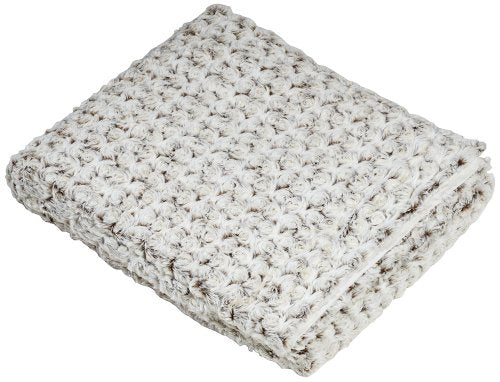 Bedford Cottage Rose Petal Faux Fur Throw Color: Cream