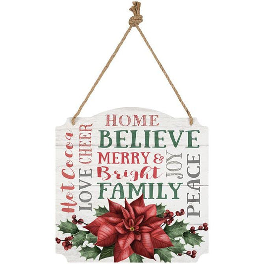 Carson Home Accents Poinsettia Metal Wall Decor, 12-inch Height