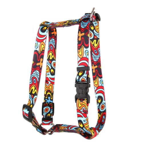 Yellow Dog Design Abstract Roman Style H Dog Harness Fits Chest Circumference of 8 to 14", X-Small/3/8