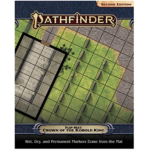 Paizo Pathfinder: Flip-Mat - Crown of The Kobold King - 24"x30" Unfolded, Double-Sided, Tabletop RPG