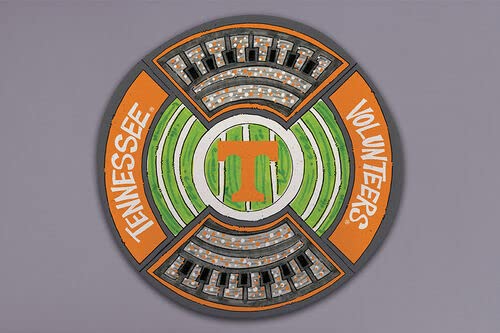 Magnolia Lane University of Tennessee The Volunteers Football Stadium Heavyweight Melamine Round Platter, 13.5-inch Diameter, Kitchen Accessories