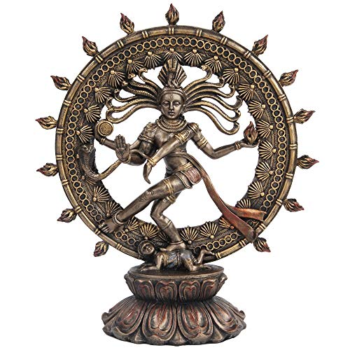 Pacific Trading Giftware Hindu Shiva Nataraja Dancing Statue Bronze Finished