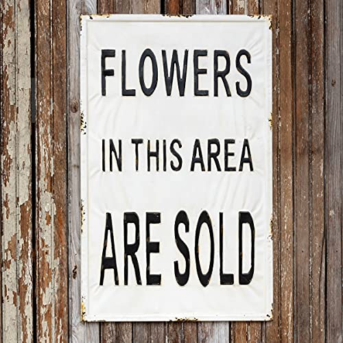 Park Hill Collection Metal Sold Flowers Sign