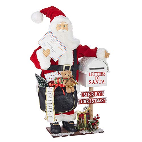 RAZ Imports Home for The Holidays 25" Santa with Mailbag