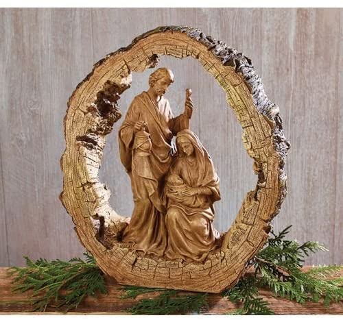 burton + BURTON Burton and Burton Wood Carved Resin Holy Family Nativity Decor, Multicolor