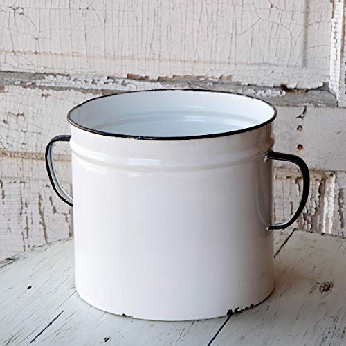 Park Hill Collection ECM90084 Enamel Painted Can Planter, 11-inch Diameter
