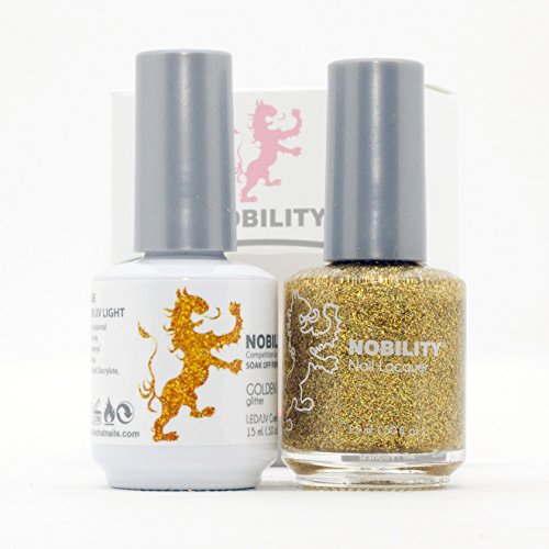 Lechat Nobility ‚Äì Gel Polish & Nail Lacquer Set (Glitter Collection) (Golden Glitz (NBCS067))